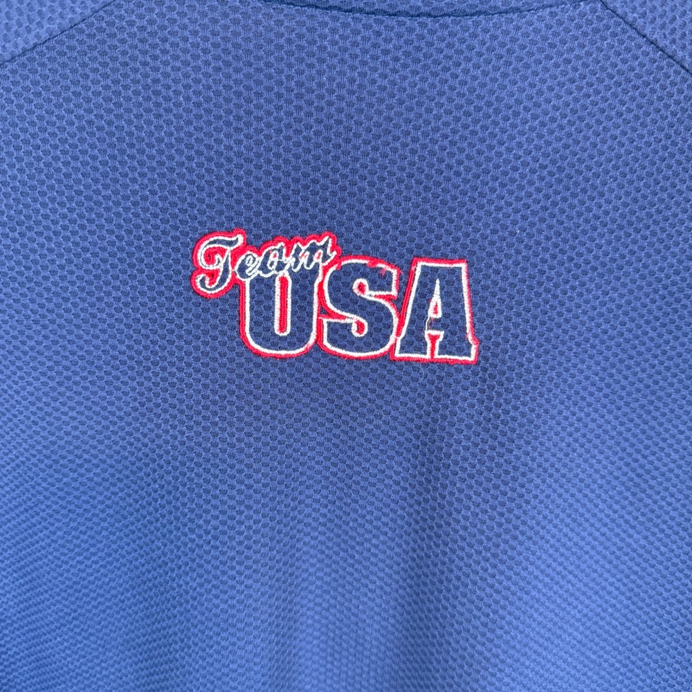 Sport Tek‎ Team USA Blue Quarter Zip Pullover Long Sleeve Shirt Men's 2XL